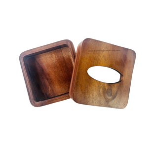 Boîte à mouchoirs en bois-Fait à la main, porte-mouchoirs écologique pour la maison et le bureau - Product Image 1