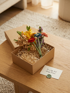 Handcrafted Eco-Friendly Wool Felt <b>Flower</b> Bouquet – Everlasting <b>Artificial</b> Floral Arrangement for Home Decor & Gifts - Product Image 5