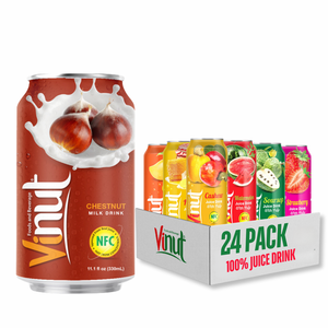 Boisson au lait de châtaigne 330ml 11.1 floz 24 canettes carton peut sans sucre à base de plantes OEM ODM marque privée échantillon gratuit - Product Image 1