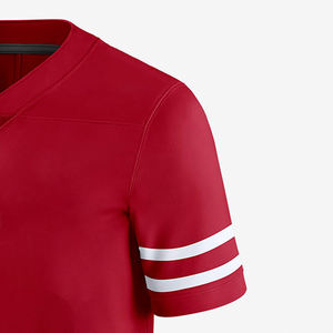 Maillot de football américain sur mesure, fabriqué, grande taille, manches courtes, col en V, haute qualité - Product Image 4