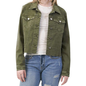 Nouvelle conception, veste en jean pour femme de qualité supérieure, best-seller, couleur unie, streetwear, veste en jean légère pour femme - Product Image 1