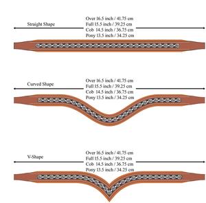 Banda para cejas de cuero de caballo indio personalizada de alta calidad, Diamante de cristal hecho a mano, accesorio elegante ecuestre duradero, opciones de compra a granel - Product Image 5