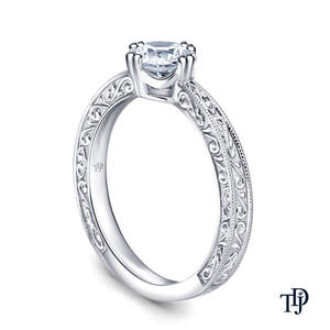 Anillo de Compromiso Vintage de Oro de 10K Premium con Diamante Natural Central, Diseño de Doble Punta Cónica, Suministro de Joyería al por Mayor - Product Image 2