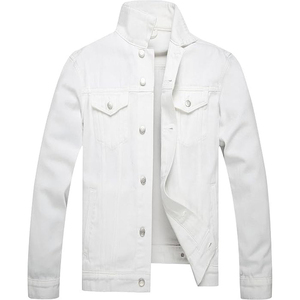 High Quality Men <b>Jeans</b> Jacket Wholesale Custom Solid Color Denim Jacket Manufacturer Pakistan OEM Supplier - Product Image 1
