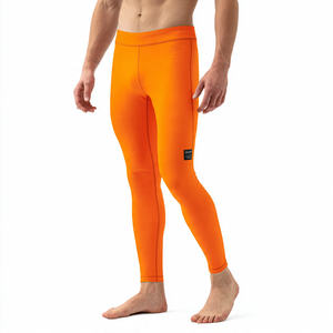 Leggings Deportivos Sólidos para Hombre, Pantalones de Compresión, 100% Poliéster, Alta Calidad, para Entrenamiento Deportivo y Fitness - Product Image 1