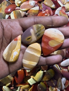 Pierres précieuses d'affection : Magnifique collection de cabochons en jaspe mookaite naturel de qualité, polis et lisses, pour la fabrication de bijoux de guérison - Product Image 4