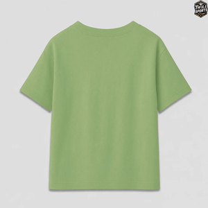 Camiseta Corta Personalizada para Mujer, Cuello en V, Manga Corta, Informal, de Algodón, Lisa, Verano - Product Image 4