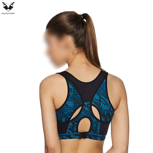Soutien-gorge de sport pour femmes de haute qualité, imprimé par sublimation, confortable, respirant, pour le yoga, la gym et le fitness, soutien-gorge de sport uni - Product Image 4