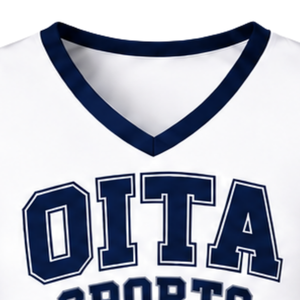 Haut d'uniforme de cheerleading bleu marine sans manches, col en V, pour compétition de danse d'équipe, entraînement et sportswear - Product Image 5