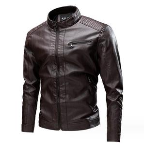 New Casual <b>Vintage</b> Sheep Skin Leather <b>Motorcycle</b> <b>Jacket</b> Men Autumn/Winter Eco-Friendly 100% Premium Washed Leather - Product Image 5