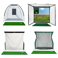 Pantalla para Simulador de Golf KHAMPA de Alta Calidad para Interiores, Borde Negro, Tela de Tejido Denso, Bajo Ruido, Alta Precisión 4K, Tamaño Personalizado