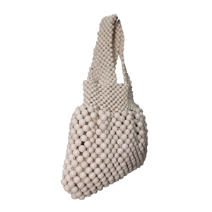 Luxury Handmade Pearl Beaded <b>Hand</b> Bag for Women | Elegant White Bubble Bead Handbag | Fashion Evening Party Purse Korean Style - Product Image 2