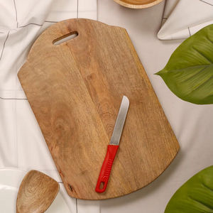 Tabla de Cortar de Madera de Mango Premium 2026, Decoración Rústica para Cocina, Tabla de Cortar y Servir Hecha a Mano de Madera Maciza para Pan y Queso - Product Image 1