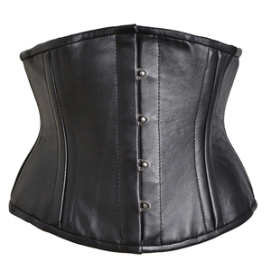 Corsé de Cuero Negro Ajustable con Hebilla, Hecho a Medida, Novedad, para Adelgazar, Venta al por Mayor - Product Image 1