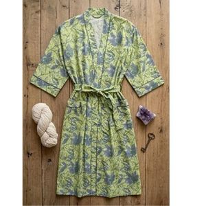 Robe décontractée douce pour femme, imprimé floral, en coton et fibre de bambou, col en V, manches trois quarts, longueur genou, très vendue - Product Image 6