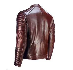 Chaqueta de Cuero para Motociclistas de Alta Calidad, Personalizada, Estilo Clásico, Forro Transpirable, Proveedor de Chaquetas Abrigadas para Exteriores - Product Image 4