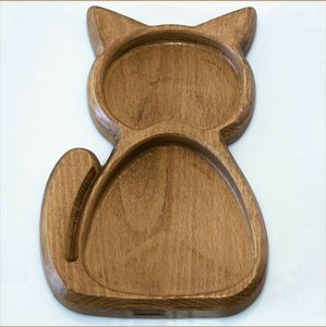 Plateau de service en bois en forme de gland, fait main, design original, motif végétal, vaisselle et assiettes - Product Image 5