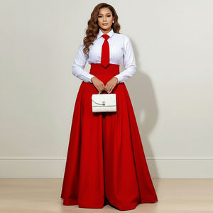 <span class=keywords><strong>Pantaloni</strong></span> da donna a <span class=keywords><strong>vita</strong></span> <span class=keywords><strong>alta</strong></span> elasticizzata, con ampia gamba, pieghe, tasche, colore unico e cerniera - Product Image 2