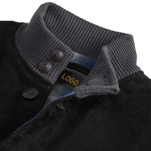 Custom Welcome Premium <b>Suede</b> <b>Bomber</b> <b>Jacket</b> Men Minimal Blouson OEM Custom Quiet Luxury Heritage Outerwear Fashion Winter - Product Image 5