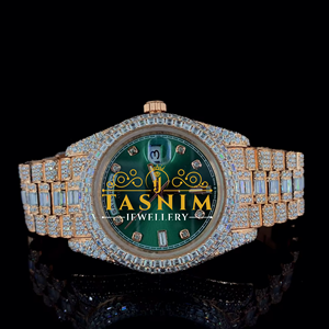 Reloj Deportivo de Dos Tonos, Amarillo y Plateado, con Cristales, Movimiento de Cuarzo ETA, Función de Fecha, Acero Inoxidable, Cristal, Moda y Negocios - Product Image 1