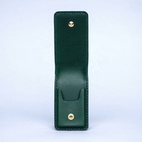 Dompet Mini kulit asli dudukan sarung cerutu mewah kulit cokelat dompet hadiah cerutu Travel Holder modis produk OEM & FBA