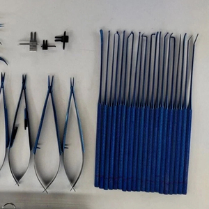 Ensemble d'instruments de microchirurgie professionnels en acier inoxydable allemand, porte-aiguilles, pinces, ciseaux par Health Bay Instruments - Product Image 6