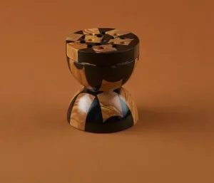 Brûleur d'encens artisanal en bois de santal et résine, style marocain, diffuseur d'aromathérapie, écologique, encens indien - Product Image 3