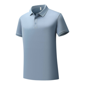 Camisa Polo de Seda Personalizada, Manga Corta, Antibolitas, Color Sólido, Tejido Liso, Ropa de Trabajo de Secado Rápido, Bordada, Corte Ajustado, ODM - Product Image 2
