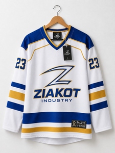ขายส่งโดยตรงจาก ZIAKOT INDUSTRY เสื้อฮอกกี้สีดำ ขาว แดง แบบสั่งทำ - Product Image 6