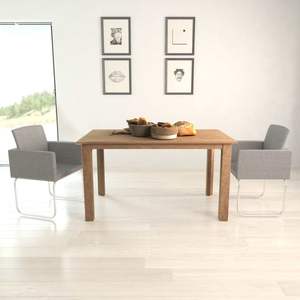 2 sillas de comedor grises de 58 x 56 x 86 cm, tapizadas en tela, diseñadas para brindar comodidad y estilo. - Product Image 1