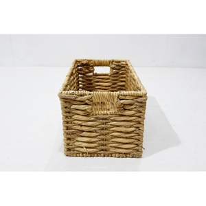 Trending Eco-Friendly Woven Water Hyacinth <b>Rectangular</b> <b>Storage</b> <b>Basket</b> Multifunctional Food-Safe Organization Bin - Product Image 4
