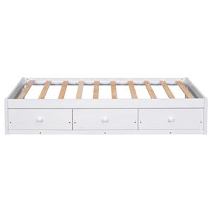 Letto a piattaforma singolo bianco con 3 cassetti per bambini - Product Image 5