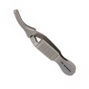Precision Micro Instrument Delicate Tissue Handling Medical Dieffenbach Serrefine <b>Clamp</b> Curved Surgical Hemostat Manual 4.5 cm - Product Image 2
