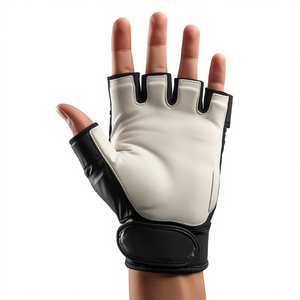 Gants de hockey sur gazon en PVC personnalisés à demi-doigts pour la main gauche, rembourrés, protection athlétique, pour matchs et entraînements, équipement sportif, vente en gros - Product Image 1