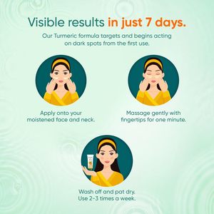 Dark Spot <b>Clearing</b> <b>Turmeric</b> Face <b>Scrub</b> | Organically sourced <b>Turmeric</b> | Reduce dark spots in 7 days | Gives Radiant <b>Skin</b> - Product Image 5