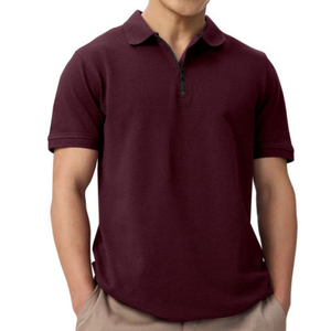 เสื้อโปโลแขนสั้นผู้ชาย สีเขียวล้วน ผ้าฝ้ายปิเก้ ระบายอากาศได้ดี สวมใส่สบาย ทรงปกติ - Product Image 2
