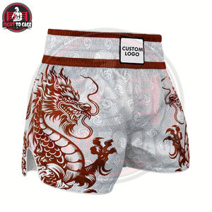 Shorts de boxe Muay Thai personnalisés imprimés, extensibles, respirants, légers, 100% polyester pour l'entraînement - Product Image 4