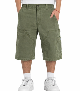 Shorts de travail en polyester robuste pour hommes |   Vêtements de travail respirants avec poches utilitaires |   Streetwear Fit OEM Logo personnalisé Double Knee - Product Image 4