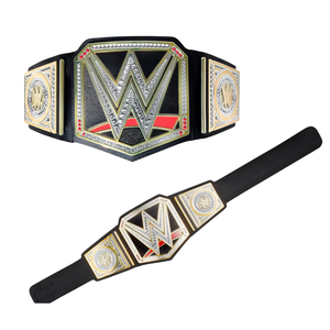 Cinturón de Campeonato WWE con Correa Negra, Diseño Dorado y Detalles de Diamantes, Título Personalizable para Fanáticos - Product Image 5