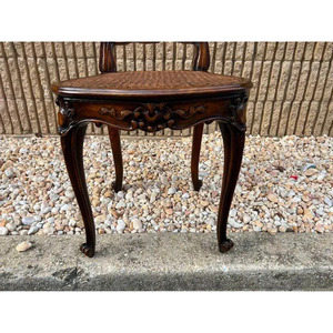 Silla de Comedor NAM HAI de Mediados del Siglo XX, Estilo Luis XV, con Asiento de Madera de Frutal Resistente y Patas de Madera - Product Image 4