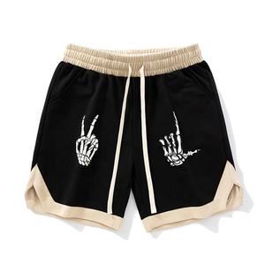 กางเกงขาสั้นสำหรับเล่นกีฬาในฤดูร้อนของผู้ชายสำหรับผู้ใหญ่ซักแบบเป็นกรดมีเชือกดึงระบายอากาศได้ดีซักได้สำหรับผู้ชายมีโลโก้และดีไซน์ตามสั่ง - Product Image 1