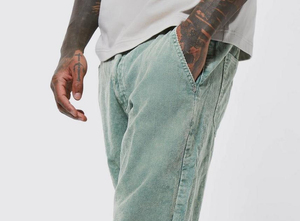 Pantalones de Corduroy con Botones, Estilo Desgastado, Corte Holgado, Color Verde Salvia, para Hombre, Ropa Urbana de Alta Calidad, Impermeables, Fabricación OEM - Product Image 6