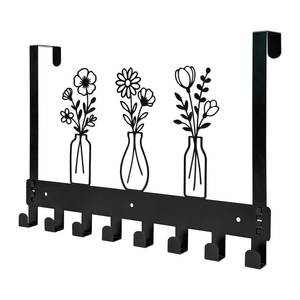 Organisateur de porte multi-crochets en acier – Support de rangement durable pour entrée, salle de bain, cuisine – Solution de suspension polyvalente - Product Image 1