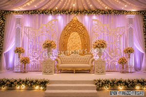 Fairytale-decoración de boda de fibra blanca, escenario de gran india, escenario Victoriano de fibra, estilo victoriano, temática romana, escenario de boda - Product Image 4