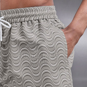 Shorts de bain élégants à taille mi-haute avec un design moderne, séchage rapide, matière écologique et légère pour la plage et le bord de la piscine - Product Image 3