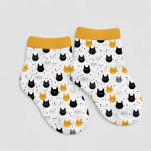 Chaussettes en coton pour garçons et filles, douces, respirantes, chaussettes d'école, ajustement extensible, durables pour un usage quotidien, lot multiple - Product Image 2