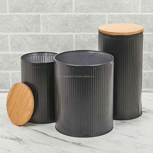 Boîtes de qualité avancée S/3 OEM ODM récipients de cuisine en métal personnalisés avec couvercle et bocaux de stockage ensemble pour thé café sucre - Product Image 6