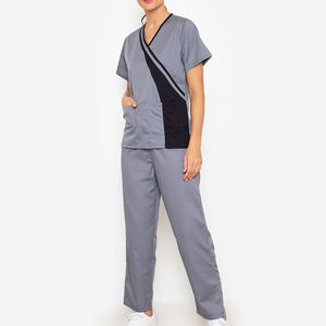 Wholesale Custom Women's Medical Scrub <b>Set</b> V-Neck Nurse Uniform Professional Hospital <b>Doctor</b> Dental Workwear Breathable Suits - Product Image 3
