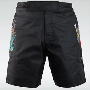 Pantalones Cortos de MMA para Hombre, Negros con Estampado de Guerrero Vikingo, Secado Rápido, Poliéster, Ropa de Artes Marciales Mixtas, Corte Regular, Talla Adulto - Product Image 6
