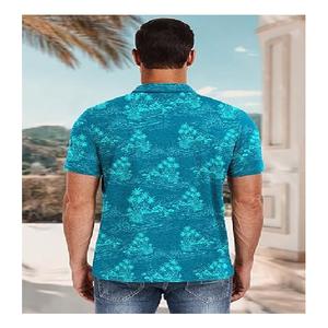 Bangladesh fabrica polos con estampado a color, diseño personalizado a la moda, tallas grandes, estilo casual y elegante para hombres. - Product Image 2